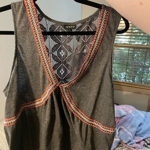 Torrid size 1 crochet/lace-back tank